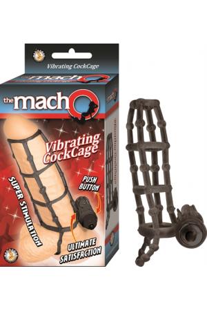 The Macho Vibrating Cockcage - Black