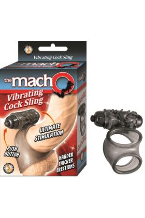 Macho Vibrating Cock Sling - Black