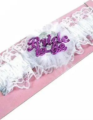 Bride-to-Be Flashing Garter - White