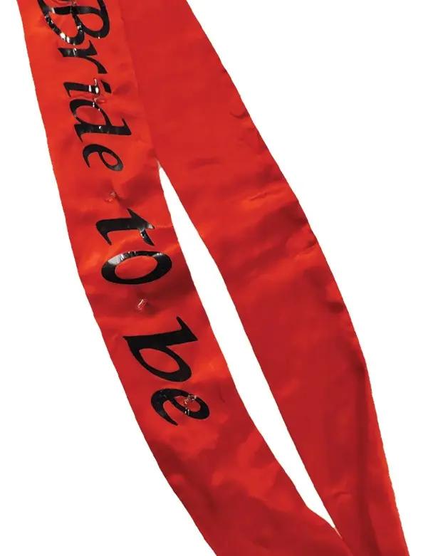 Bride-to-Be Flashing Sash - Red