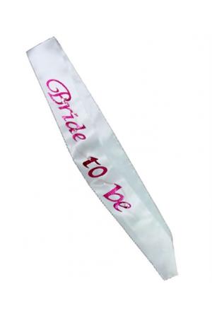 White Bride-to-Be Sash