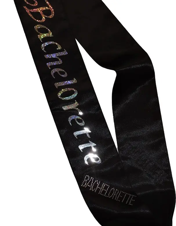 Bachelorette Sash With Clear Stones