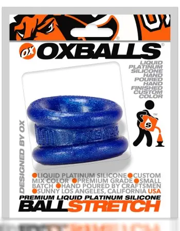 Neo 1.25 Inch Short Ball Stretcher Squishy Silicone - Blue Balls