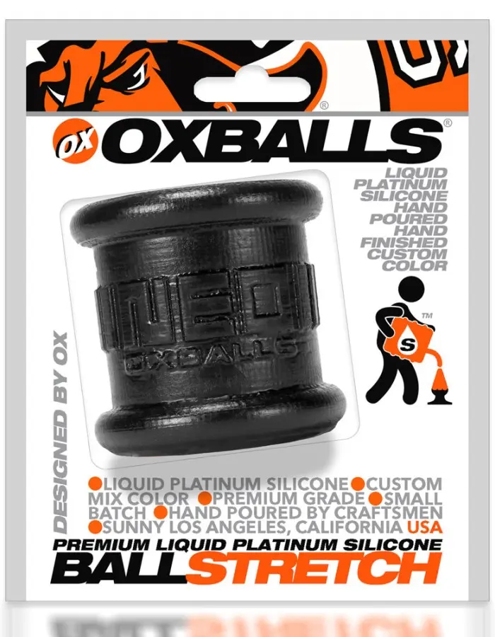 Neo 2 Inch Tall Ball Stretcher Squishy Silicone - Black