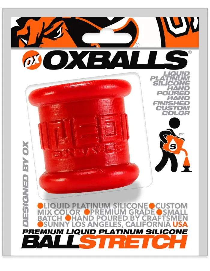 Neo 2 Inch Tall Ball Stretcher Squishy Silicone - Red