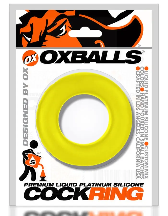 Cock T Comfort Cockring by Atomic Jock - Acid Yellow