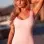 Scoop One Piece Swimsuit in Pale Pink