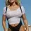 Sheer Crop Tee in White