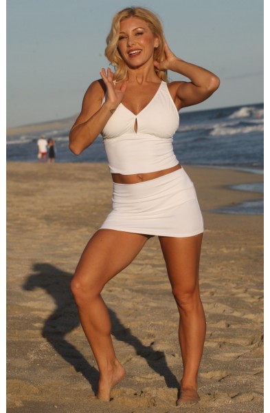 Islander Banded Skirted Tankini