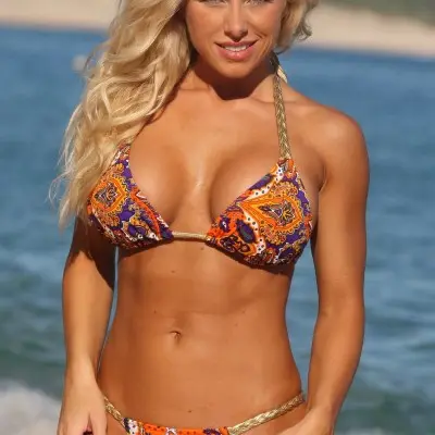 Braided Bikini in New Orleans Gold Lame