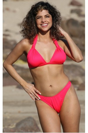 Barcelona Halter Thong Bikini in Watermelon