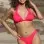 Barcelona Halter Thong Bikini in Watermelon