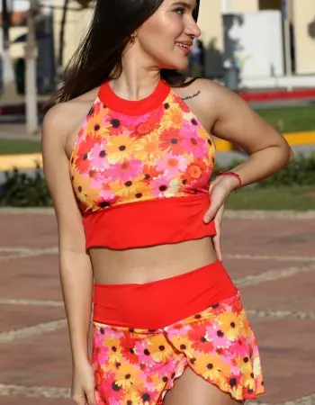 Beach Club Skirted Swimsuit