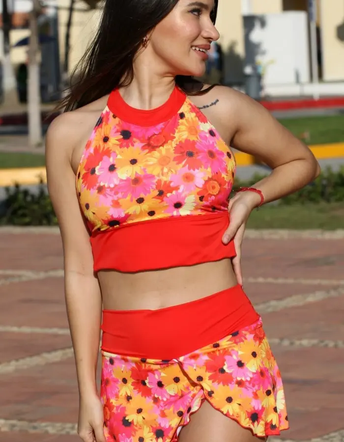Beach Club Skirted Swimsuit