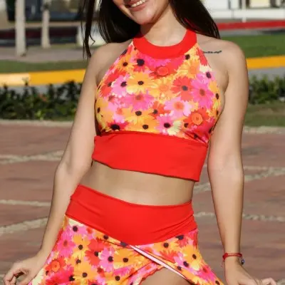 Beach Club Skirted Swimsuit