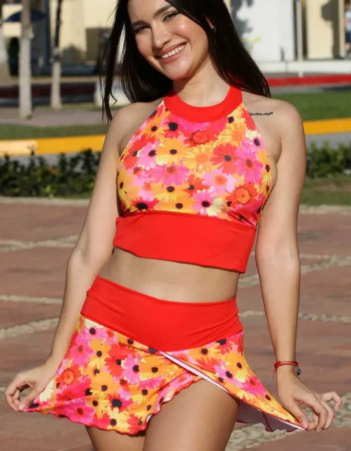 Beach Club Skirted Swimsuit