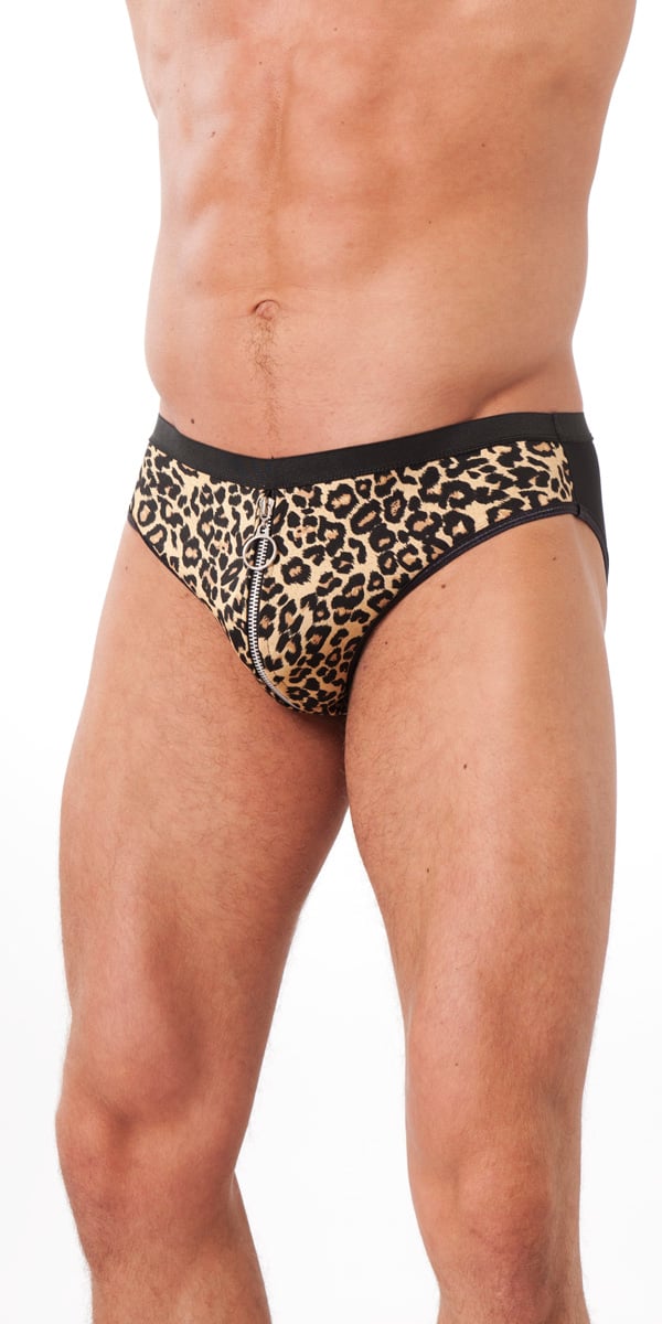 Manimal - Leopard Brief With Zipper